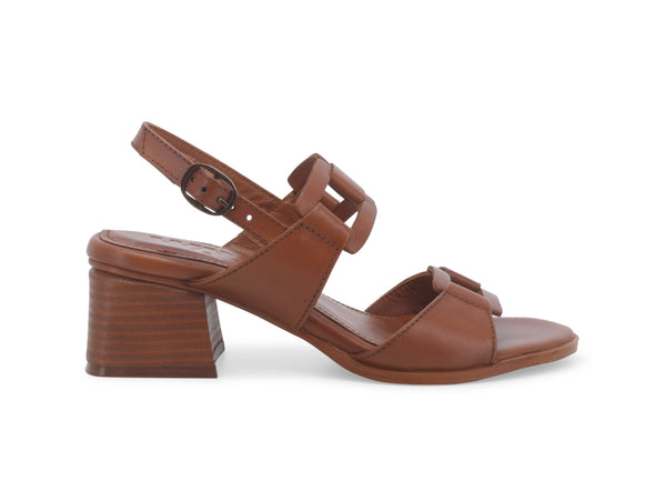 Melluso Donna Sandali Comodi Tacco Medio Tomaia Pelle Marrone K35309-234364